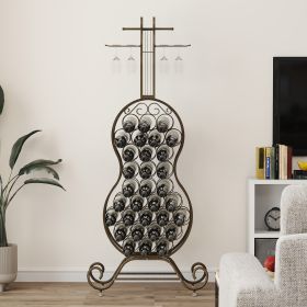Cello Shape Wine Bakers Rack, Freestanding Wine Rack with Storage Bottle, Wine Storage Home Bar for Liquor and Wine, Organizer for Kitchen Cello Shape Wine Bakers Rack, Freestanding Wine Rack with Storage Bottle, Wine Storage Home Bar for Liquor and Wine, Organizer for Kitchen